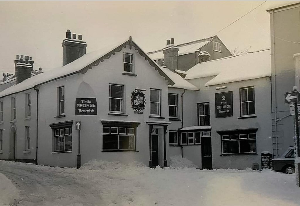 The George In Snow In Seaton