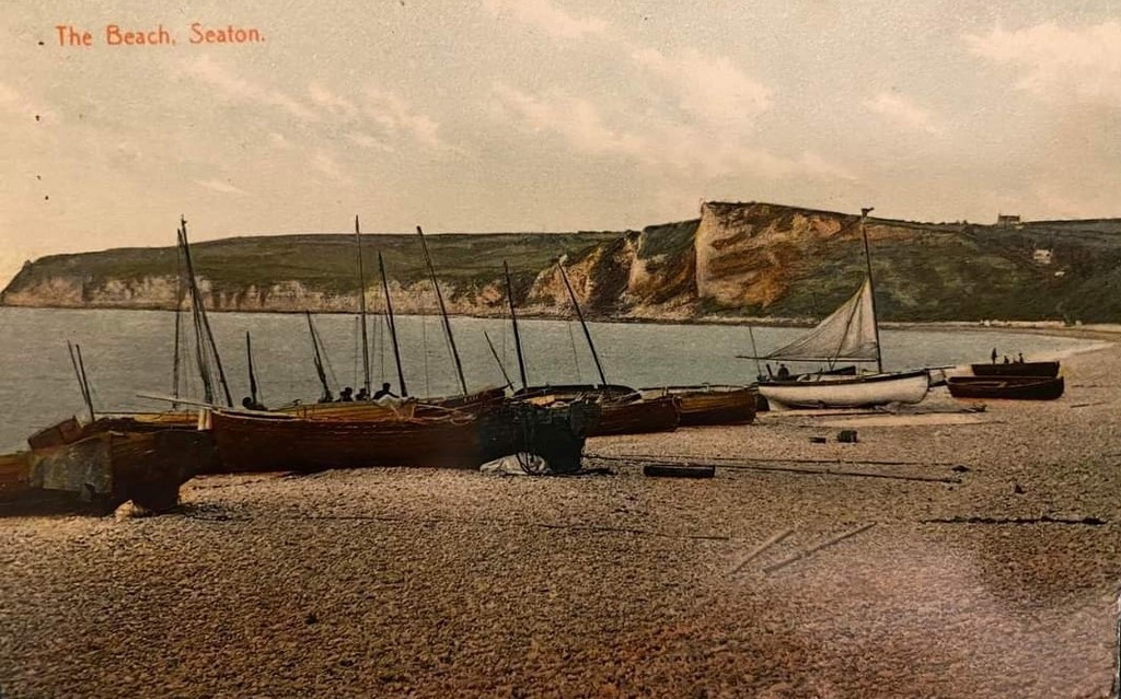The Beach Seaton Postcard