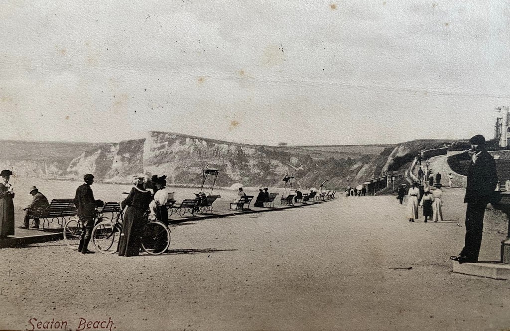 Colourised Old Postcard Of Seaton 8