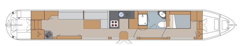 Shared narrow boat Adagio