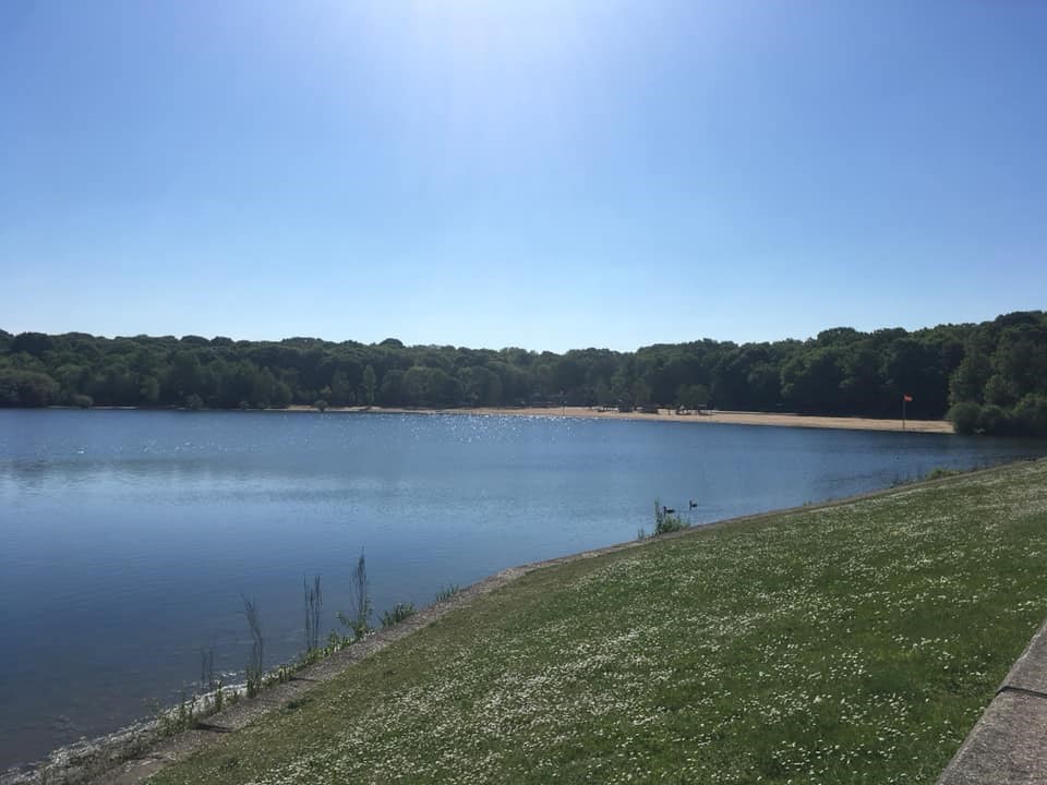 Ruislip Lido on a sunny day