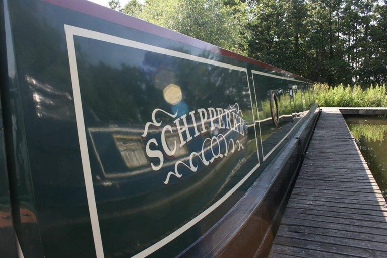 Shared narrow boat Schipperke