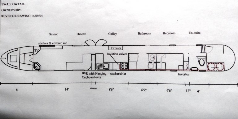 Shared narrow boat Swallowtail
