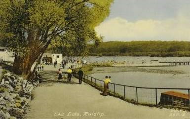 A Postcard of the north side of Ruislip Lido