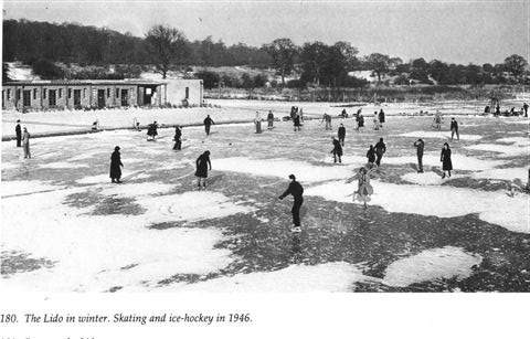 Ice Skating on Ruislip Lido in 1946
